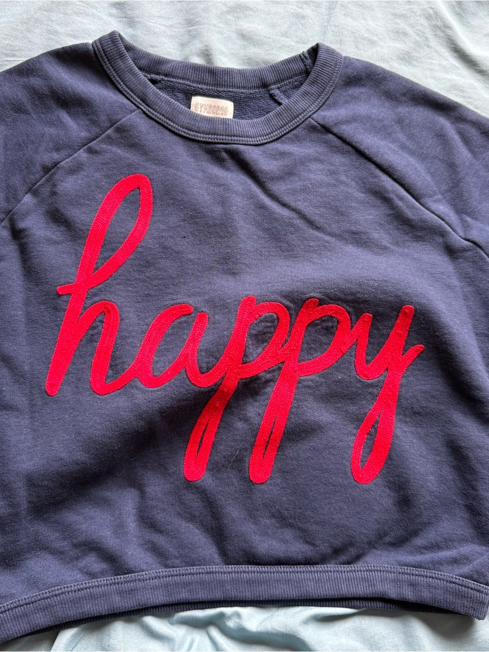 Gymboree Navy Sweatshirt with Red 'happy' Script